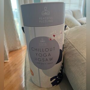 Peaceful Puzzling 1,000 piece jigsaw puzzle/ yoga inspired scene